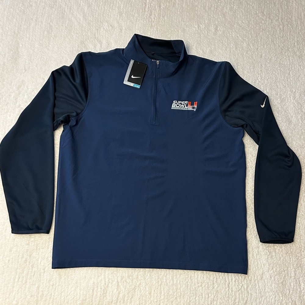 Nike Golf New England Patriots Super Bowl LI Champions 1/4 Zip Stretch Pullover